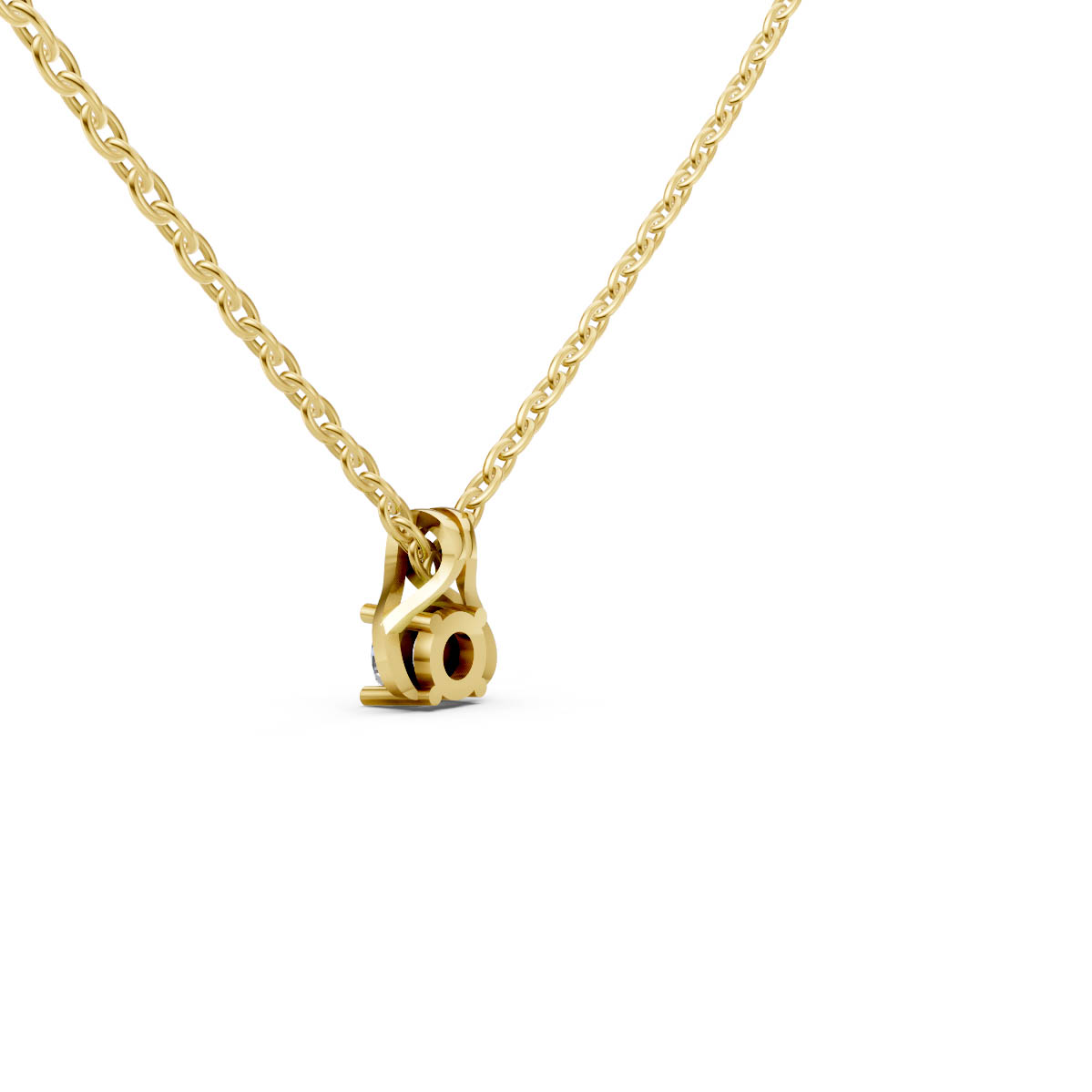 Elegant Twist Solitaire Pendant view 3