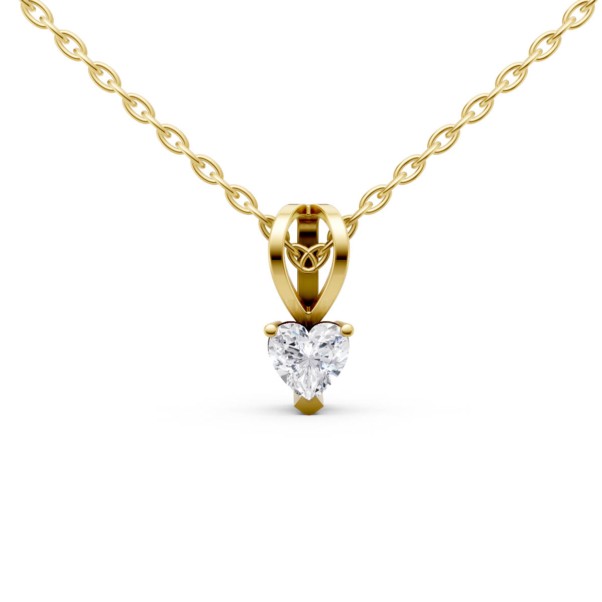 Radiant Heart Solitaire Pendant