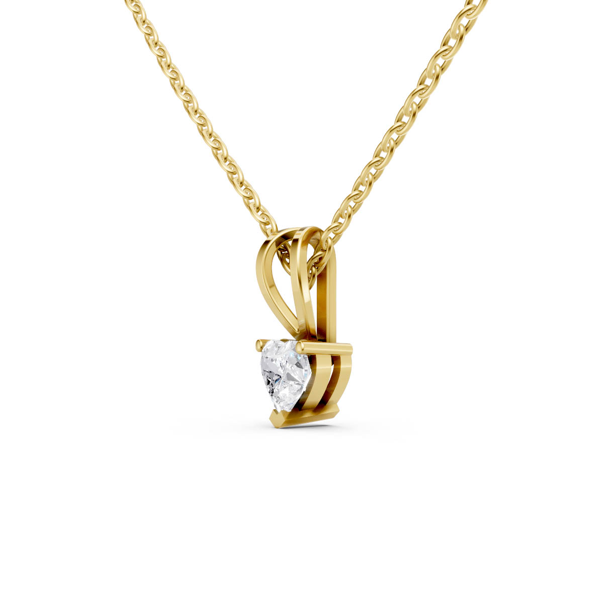 Radiant Heart Solitaire Pendant view 3