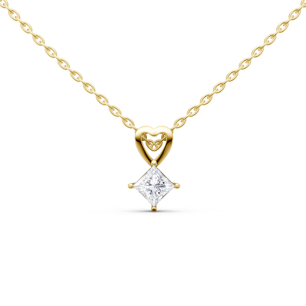Heart Crown Princess Pendant