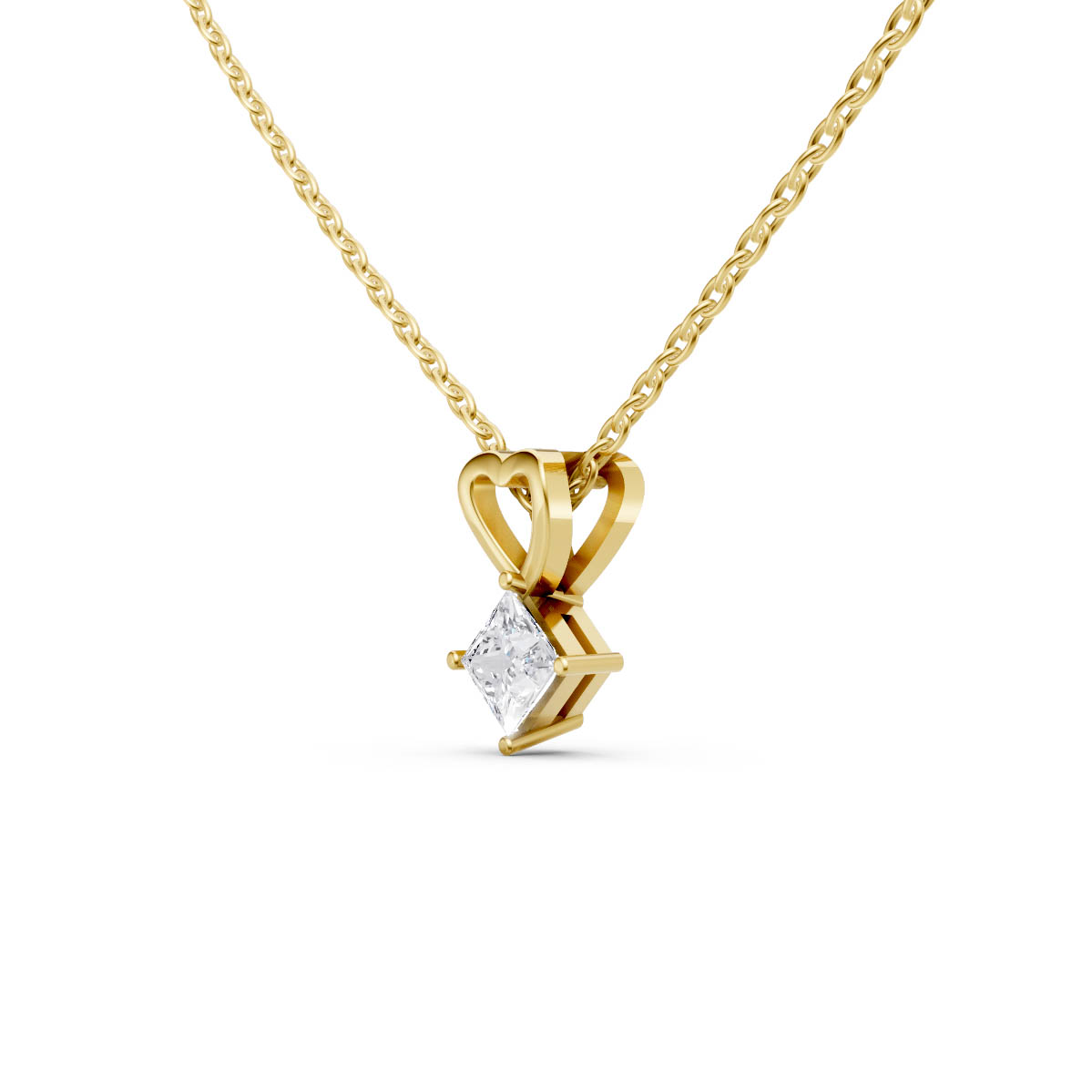 Heart Crown Princess Pendant view 2