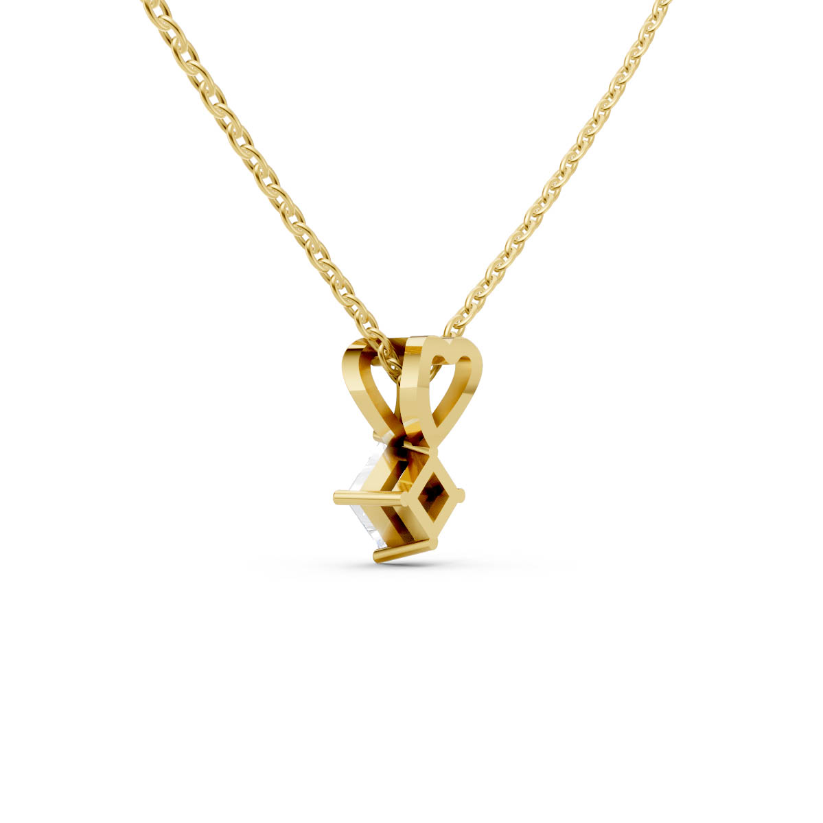 Heart Crown Princess Pendant view 3