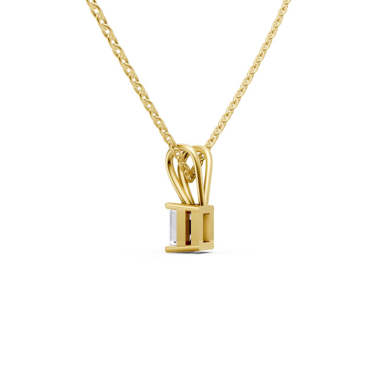 Emerald Solitaire Elegance Pendant view 3