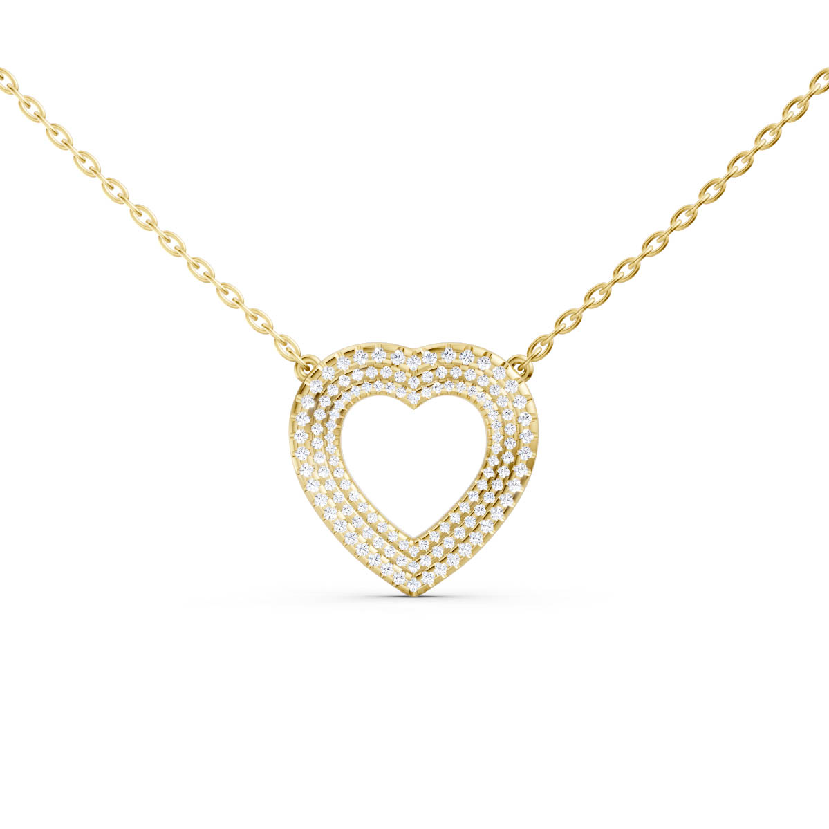 Radiant Heart Halo Pendant