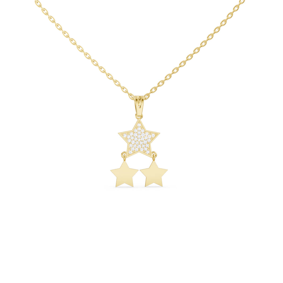 Celestial Triple Star Pendant