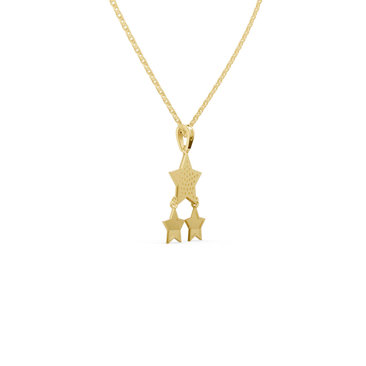 Celestial Triple Star Pendant view 3