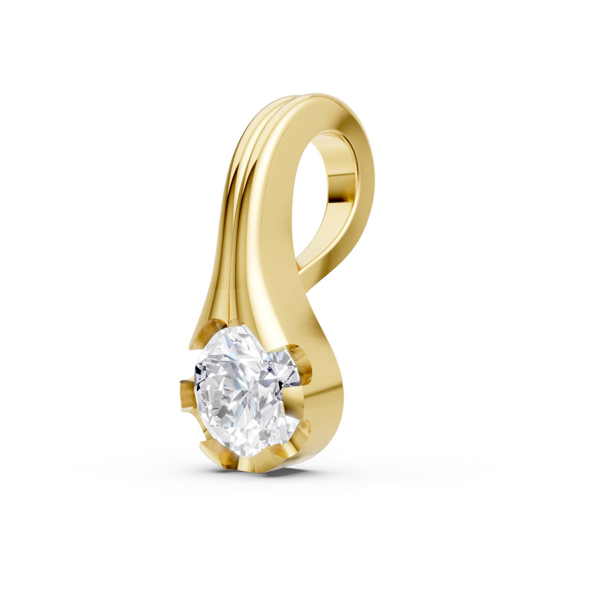Timeless Solitaire Drop Pendant view 2