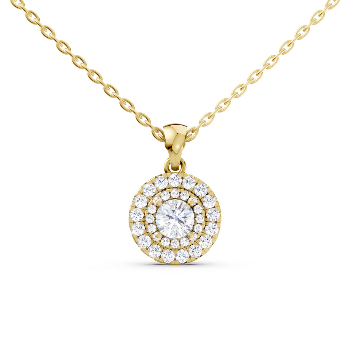 Regal Double Halo Pendant