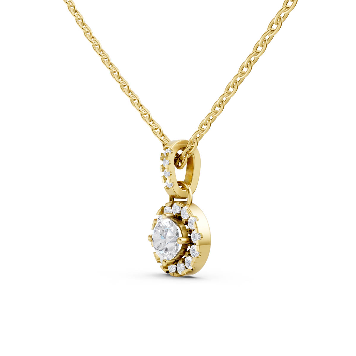 Classic Halo Spark Pendant view 2