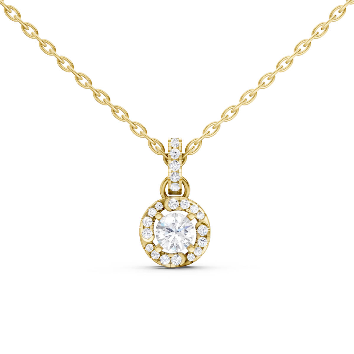 Celestial Circle Halo Pendant