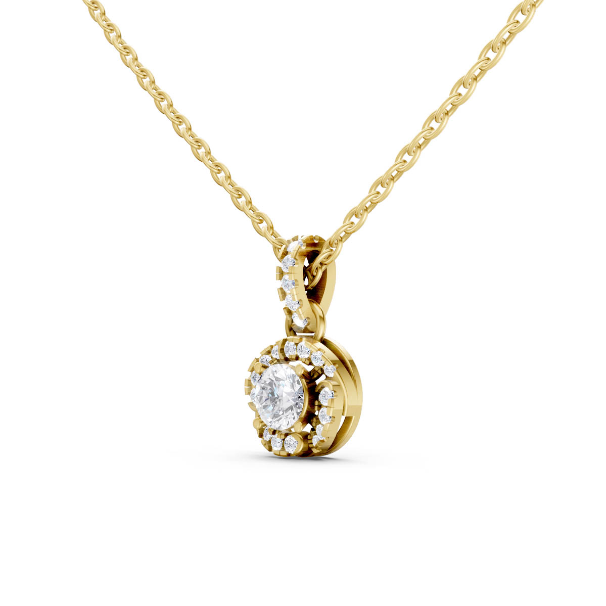 Celestial Circle Halo Pendant view 2