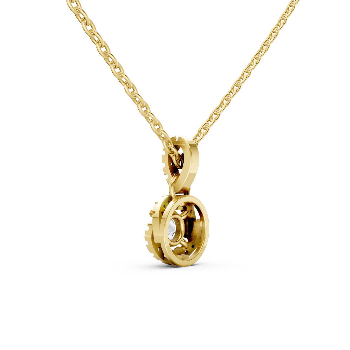 Celestial Circle Halo Pendant view 3