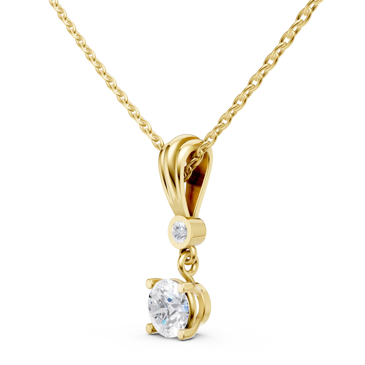 Timeless Solitaire Drop Pendant view 2