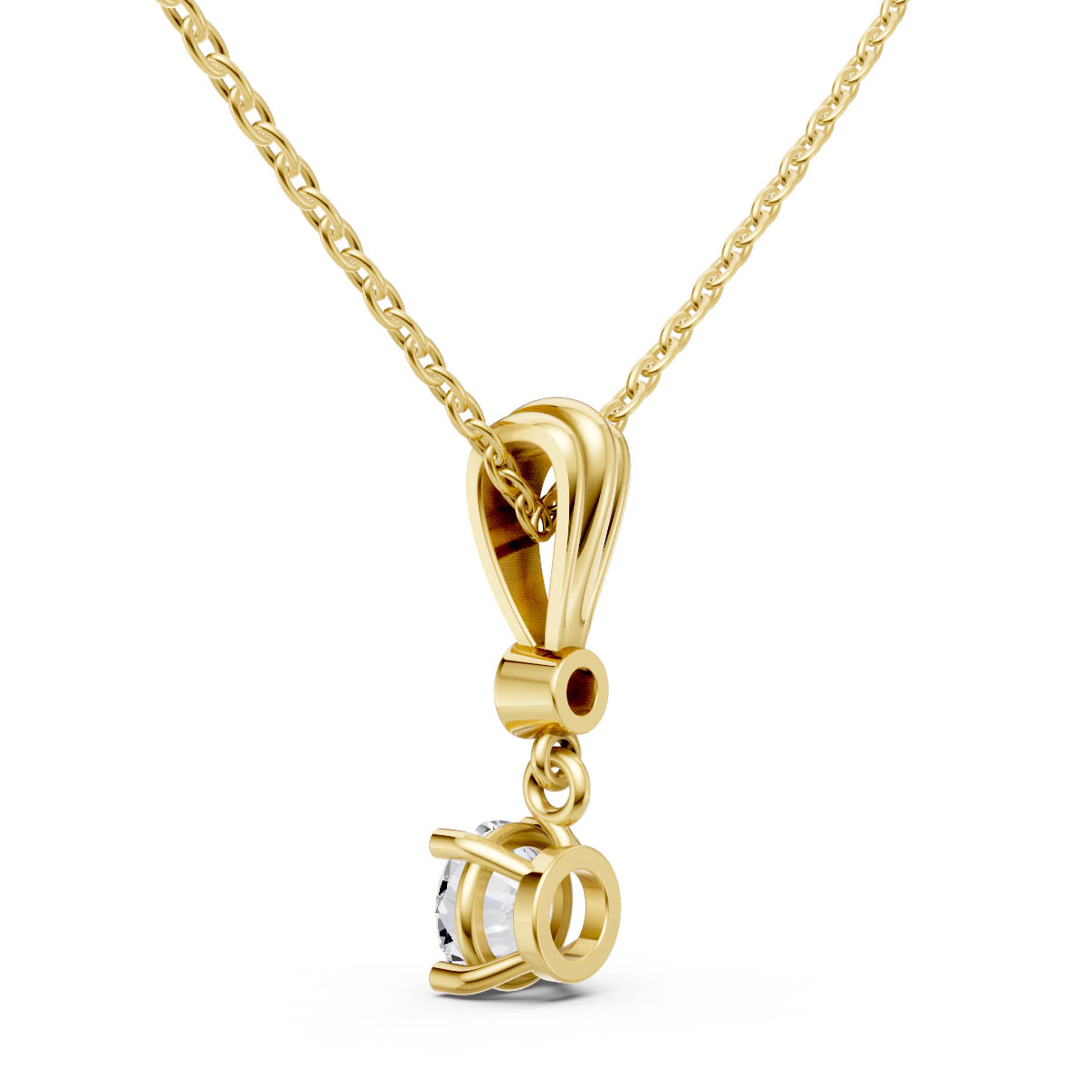 Timeless Solitaire Drop Pendant view 3