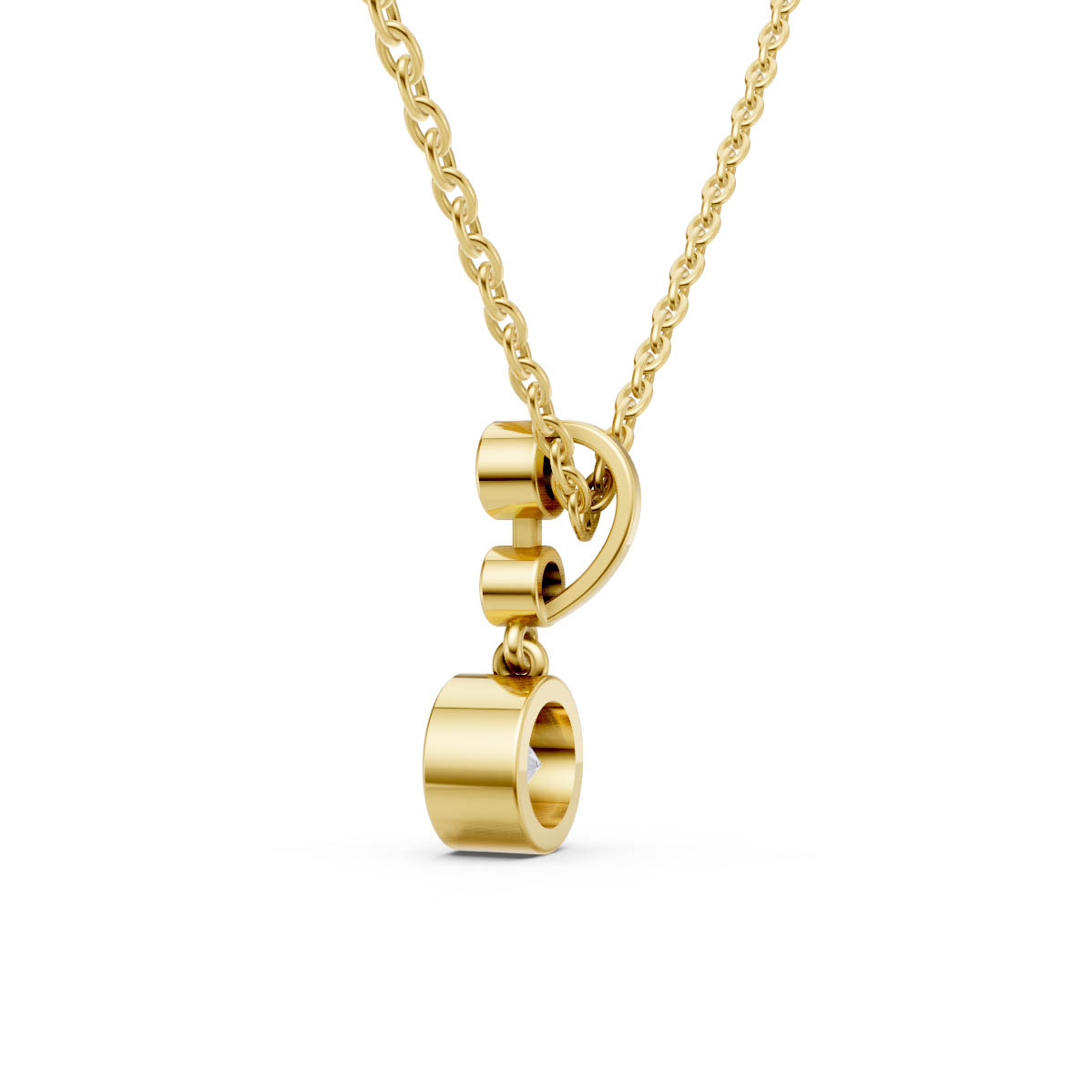 Triple Bezel Cascade Pendant view 3