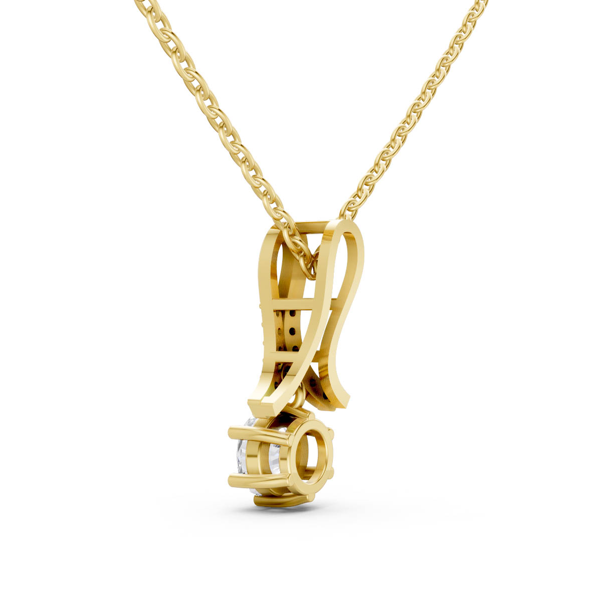 Radiant Solitaire Grace Pendant view 3