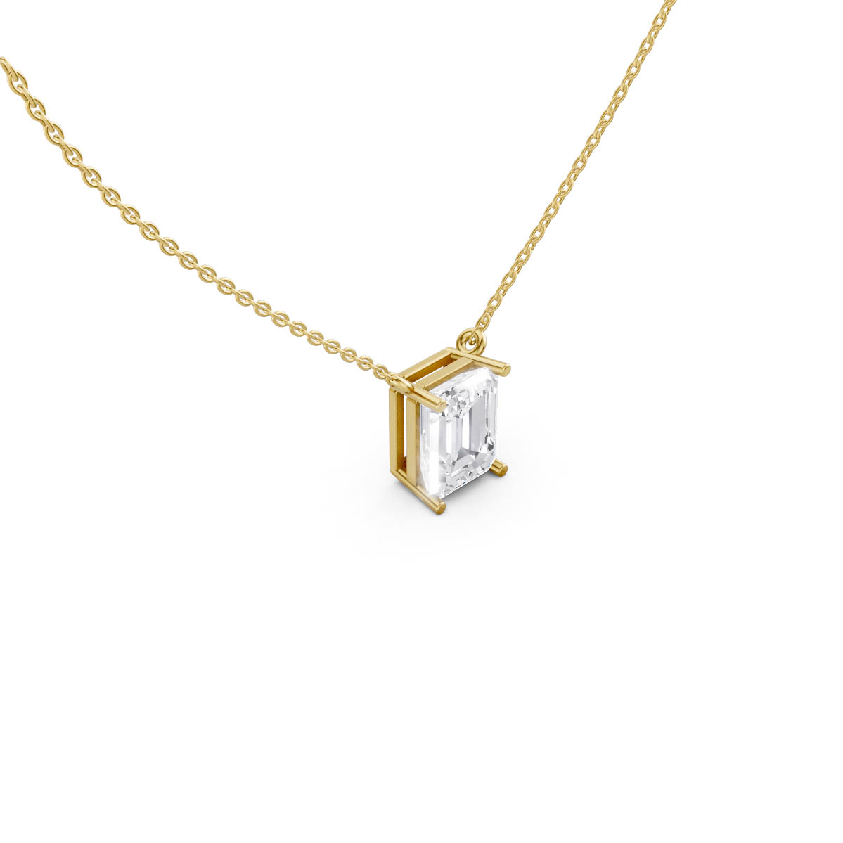 Emerald Radiance Solitaire Pendant view 3