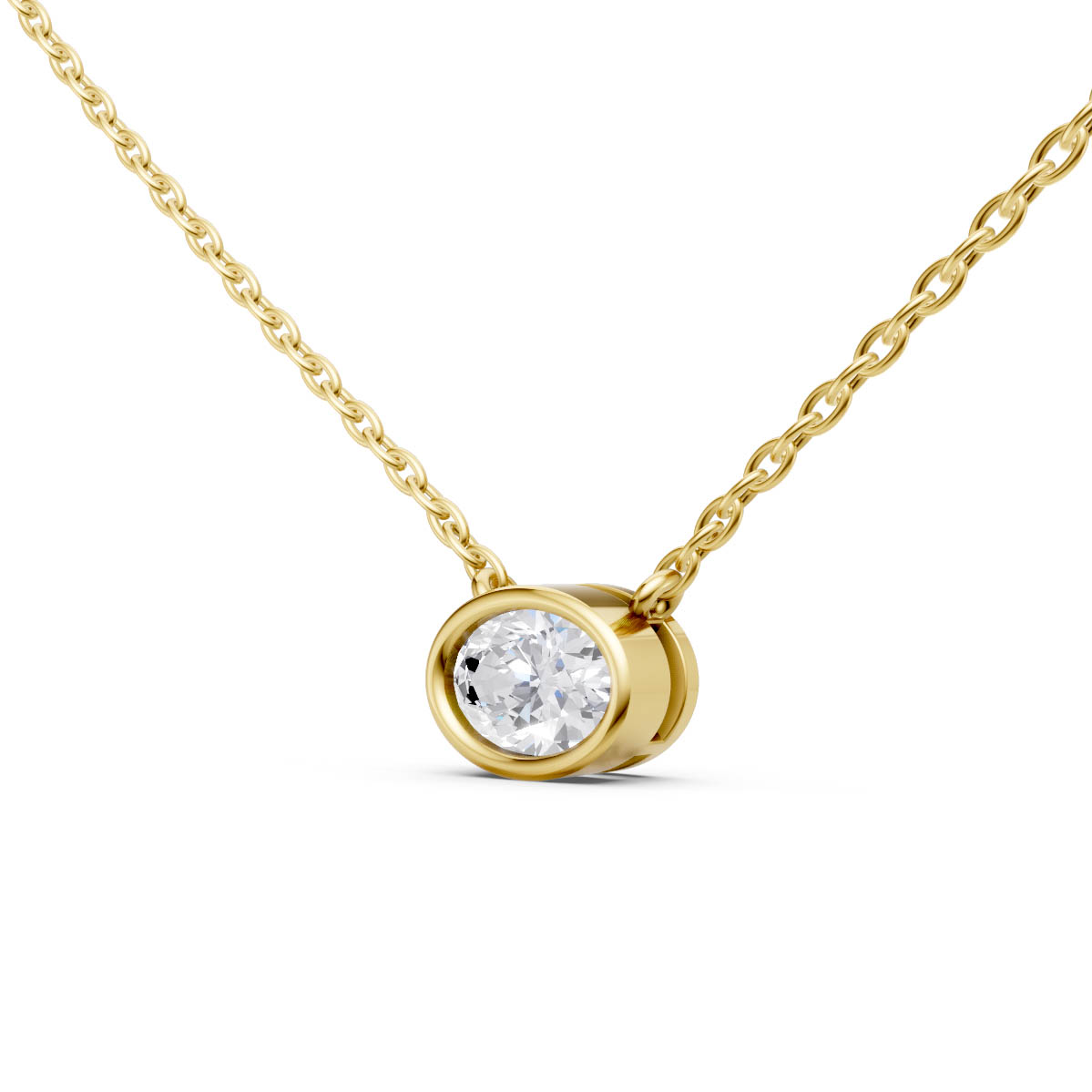 Oval Bezel Radiance Pendant view 2