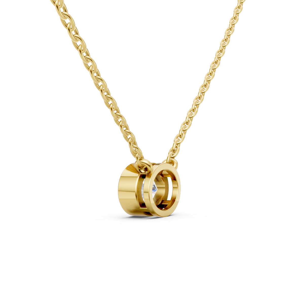 Oval Bezel Radiance Pendant view 3