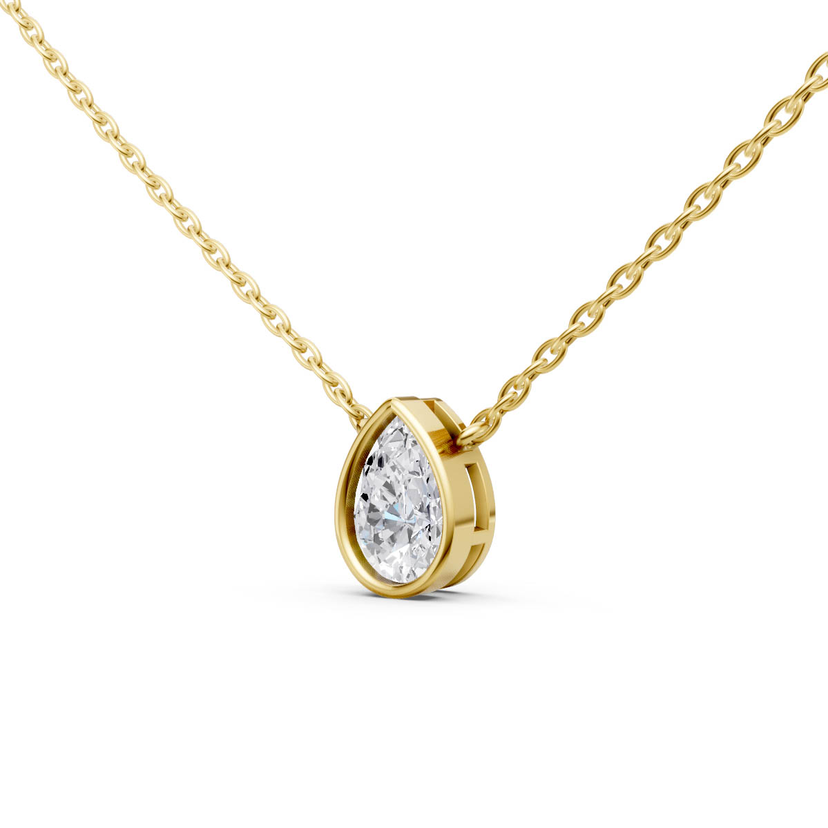 Pear Cut Bezel Pendant view 2