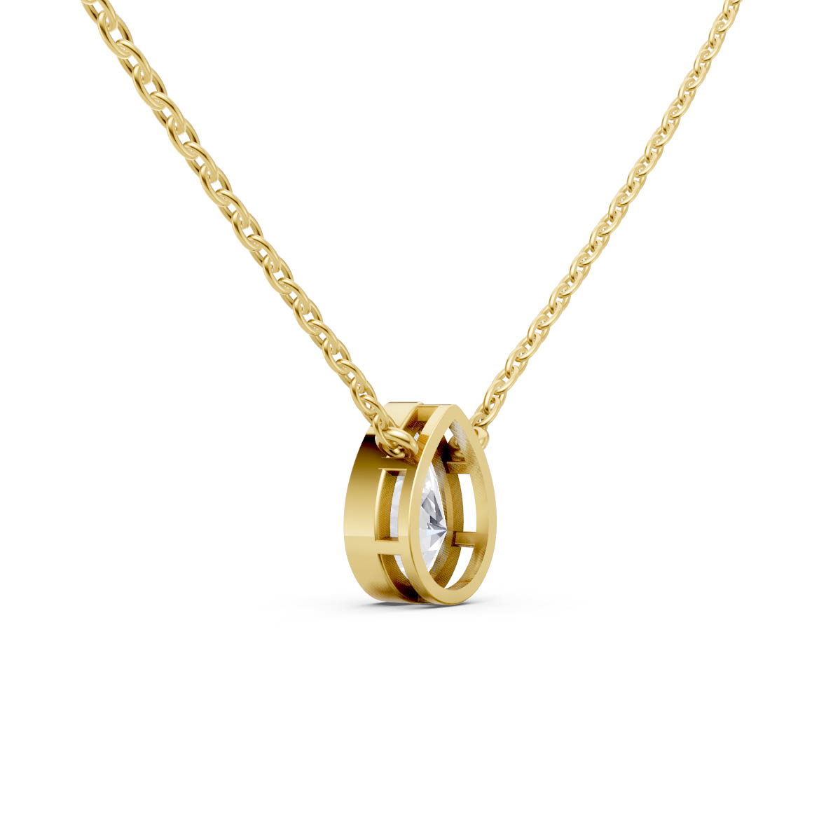 Pear Cut Bezel Pendant view 3