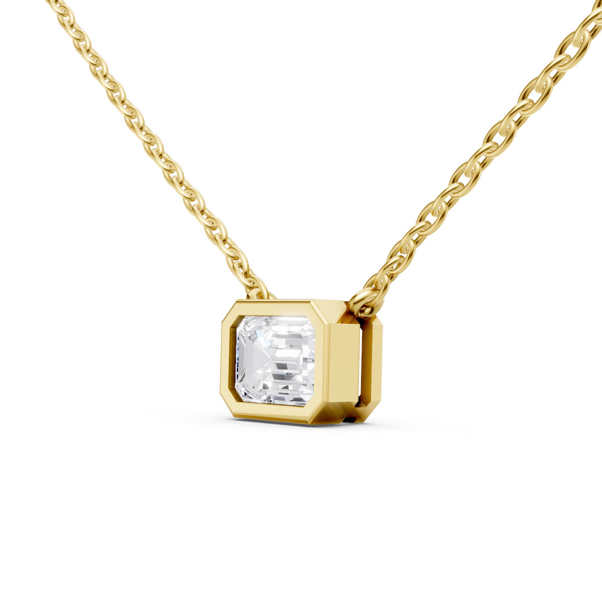 Emerald Bezel Luxe Pendant view 2