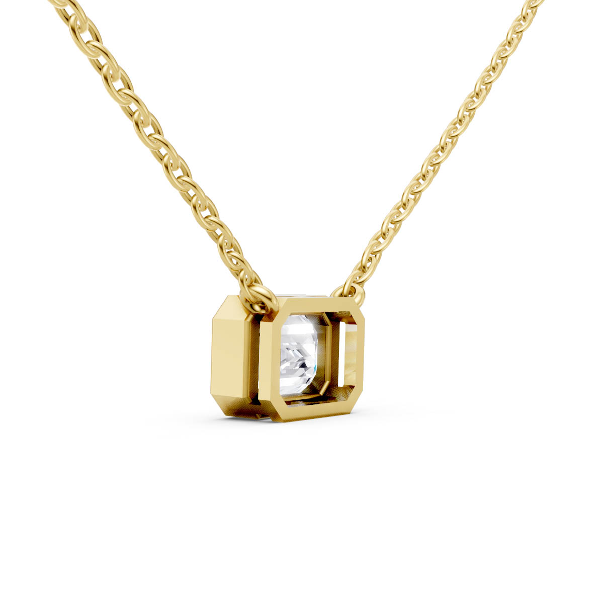 Emerald Bezel Luxe Pendant view 3