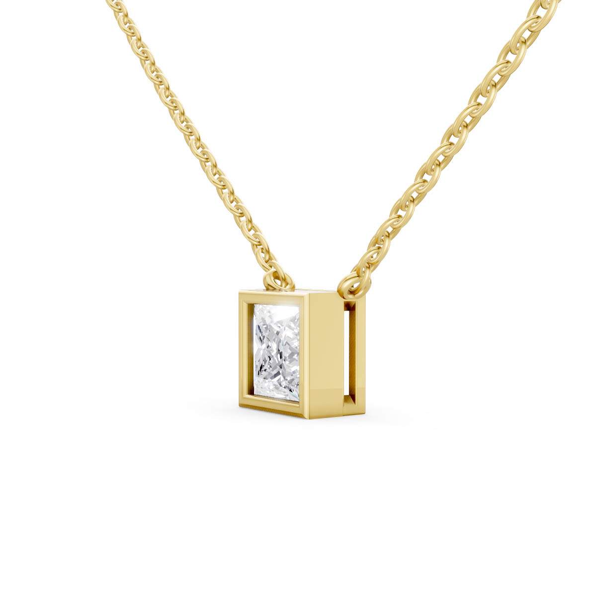 Princess Bezel Spark Pendant view 2