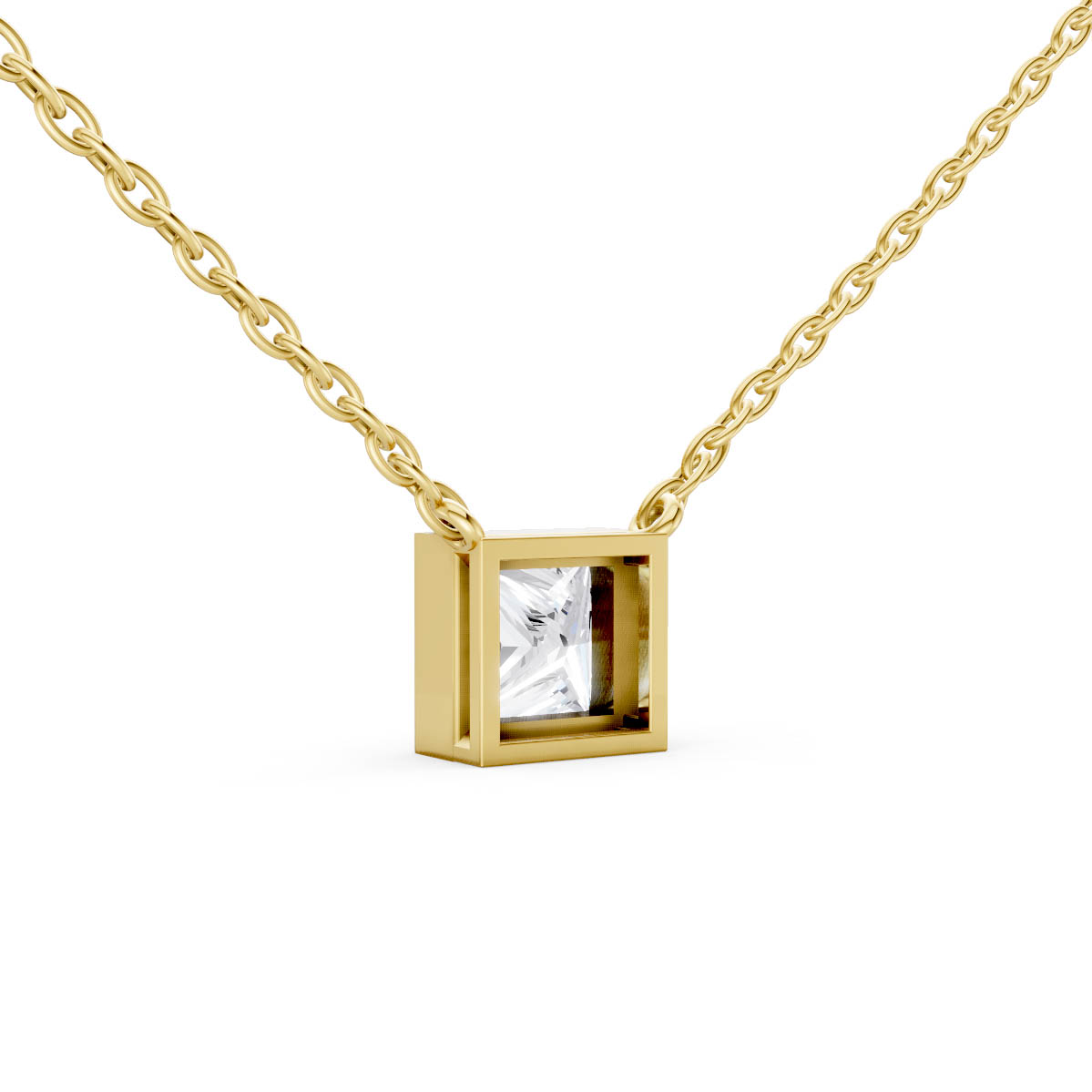 Princess Bezel Spark Pendant view 3