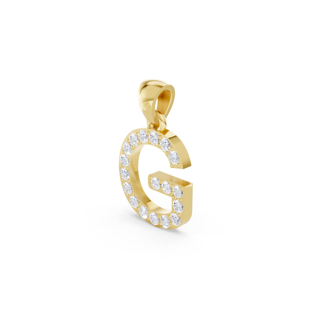 Gilded Grace Initial Pendant view 2