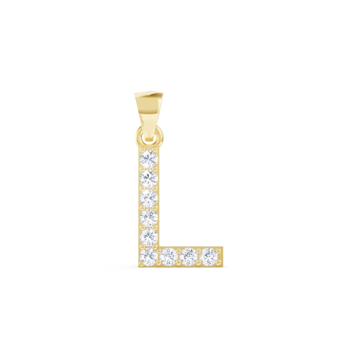 Luminous Initial Charm Pendant