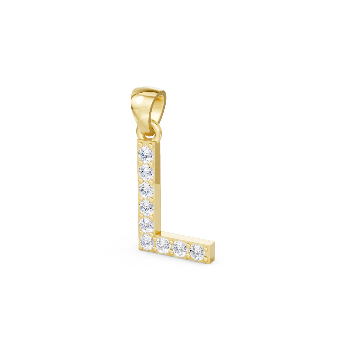 Luminous Initial Charm Pendant view 2