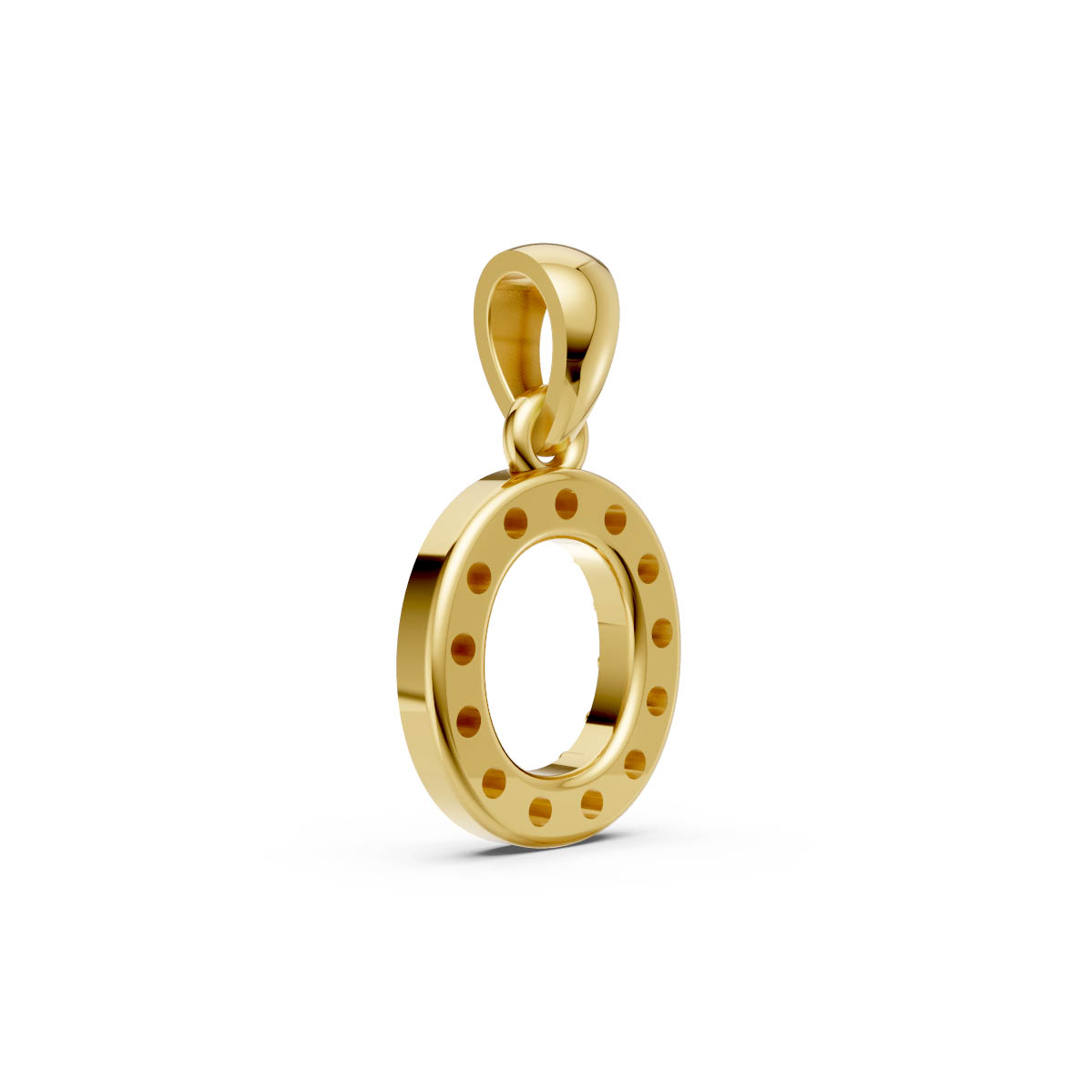 Opulent Initial Halo Pendant view 3