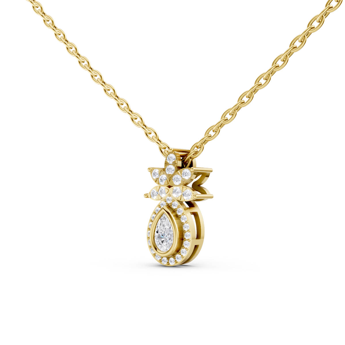 Pear Diamond Bloom Pendant view 2