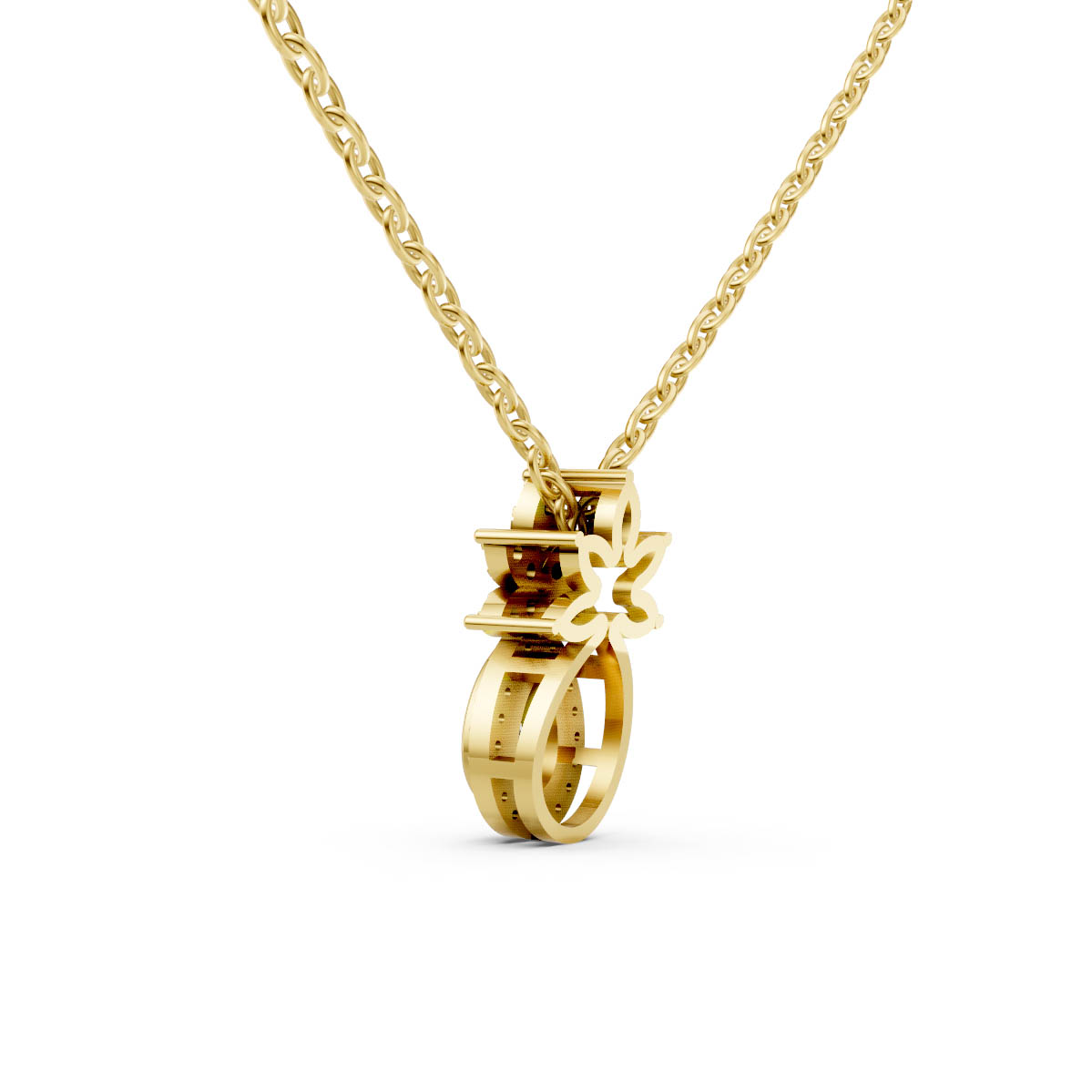 Pear Diamond Bloom Pendant view 3