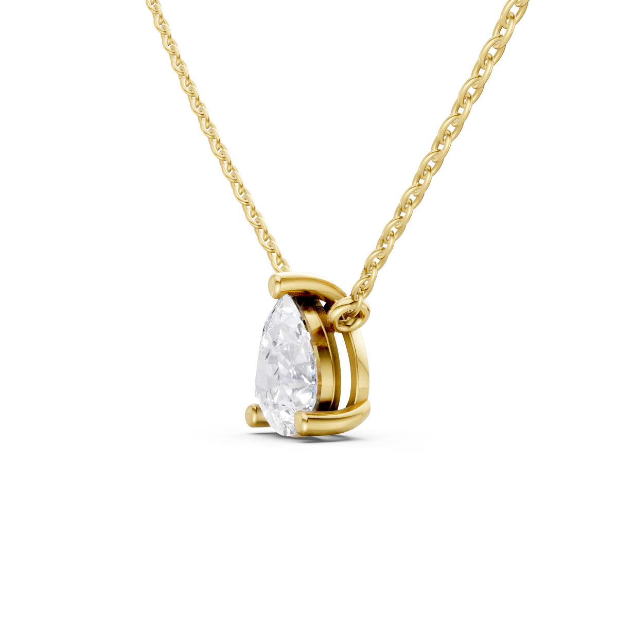 Pear Diamond Solitaire Pendant view 2