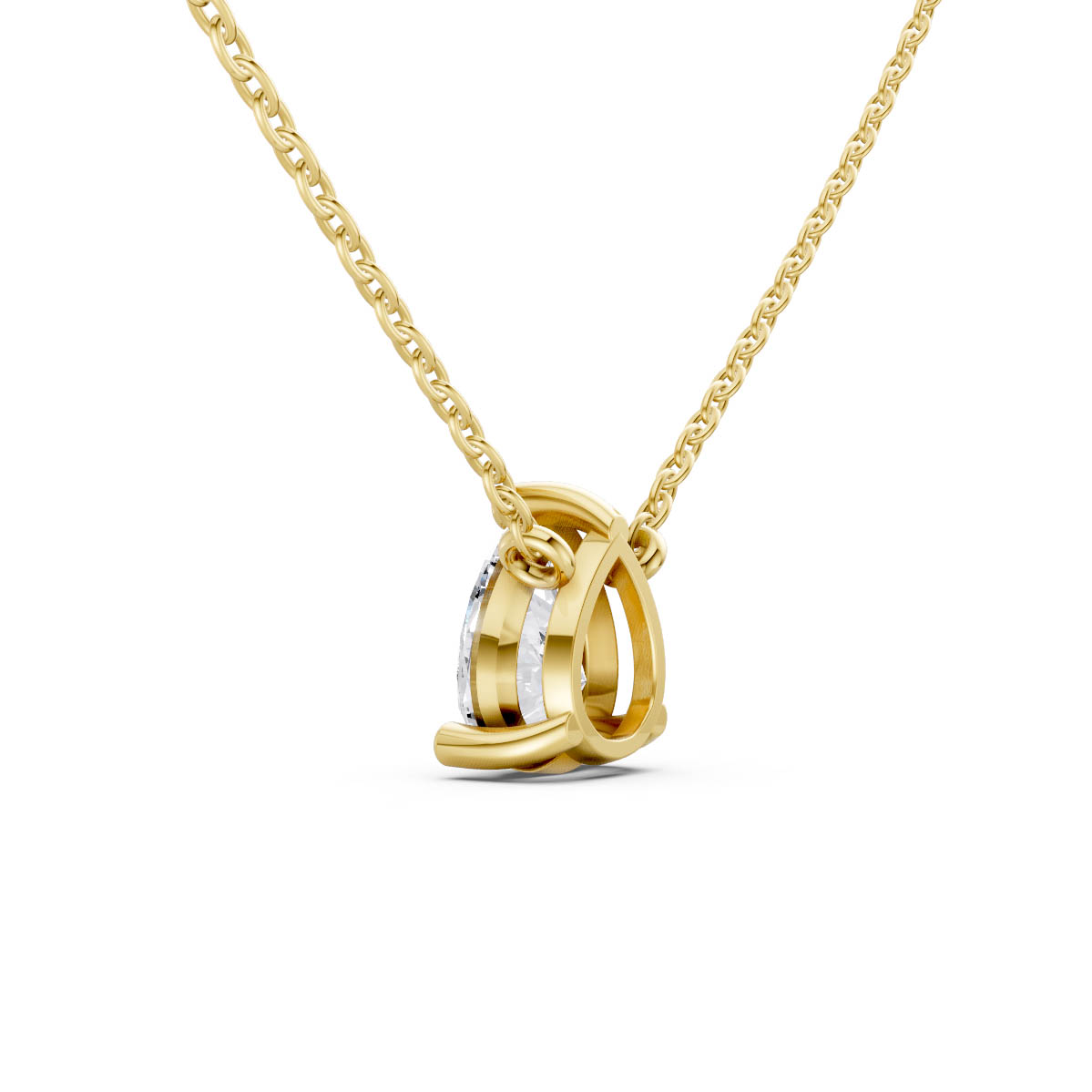 Pear Diamond Solitaire Pendant view 3