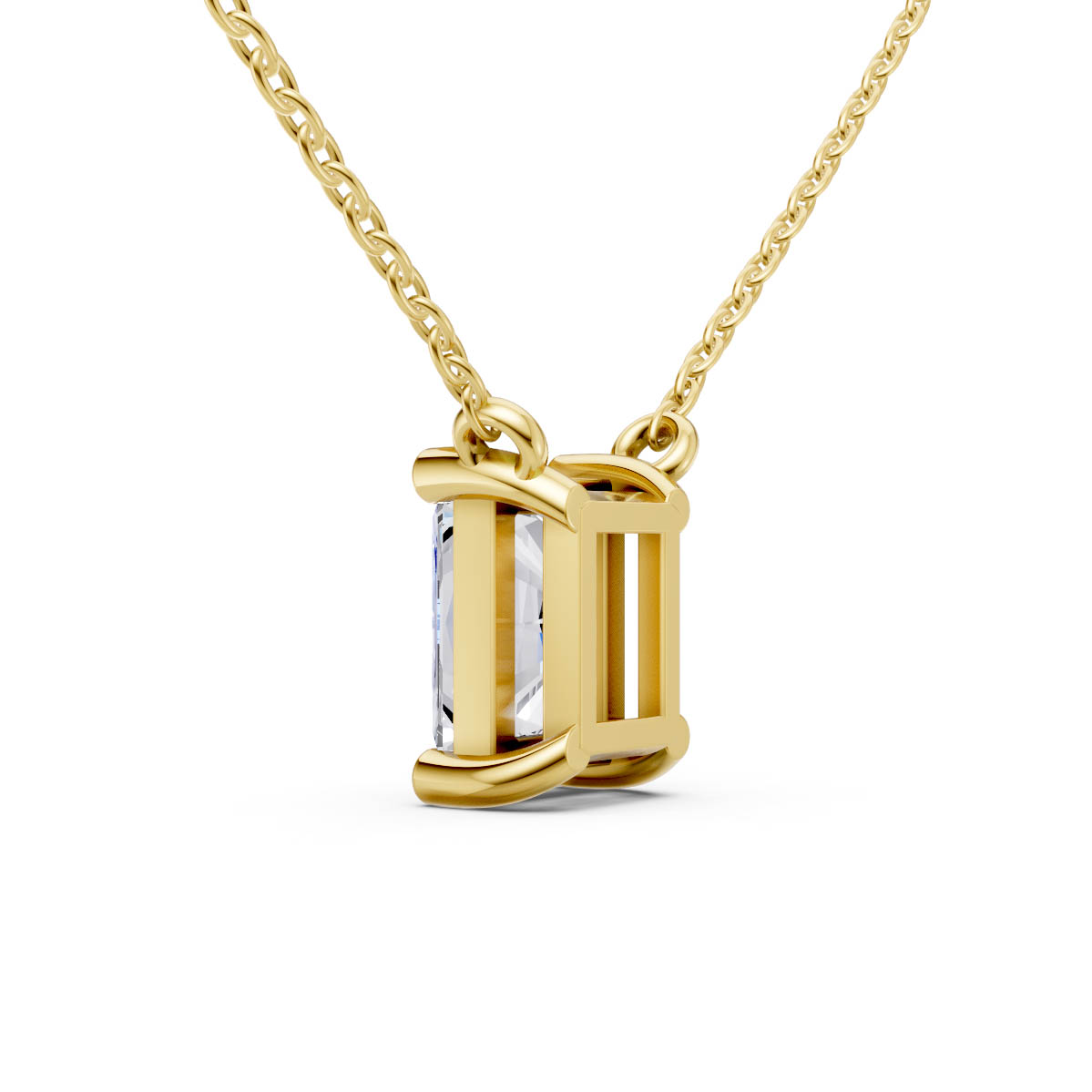 Radiant Cut Diamond Pendant view 3