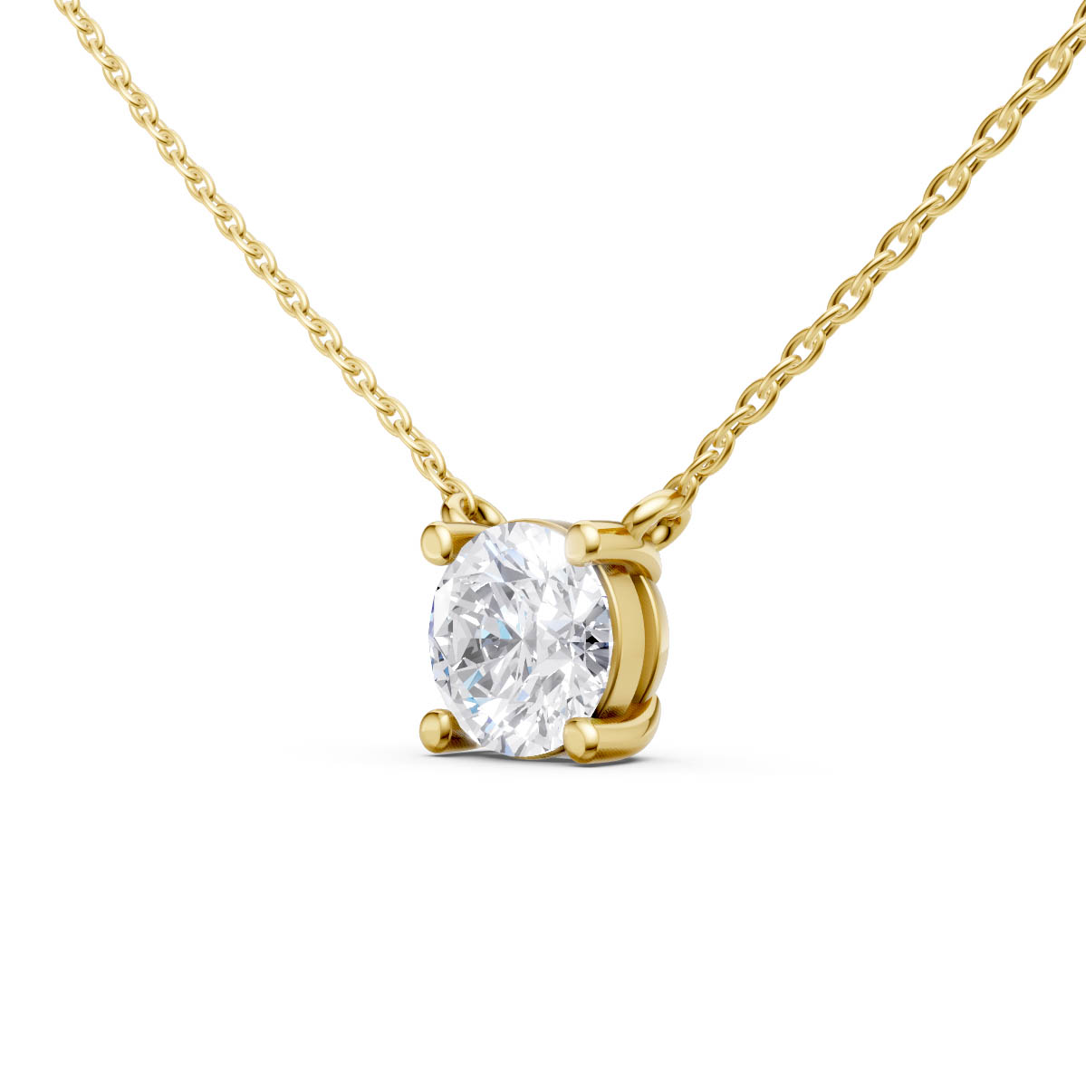 Round Diamond Solitaire Pendant view 2