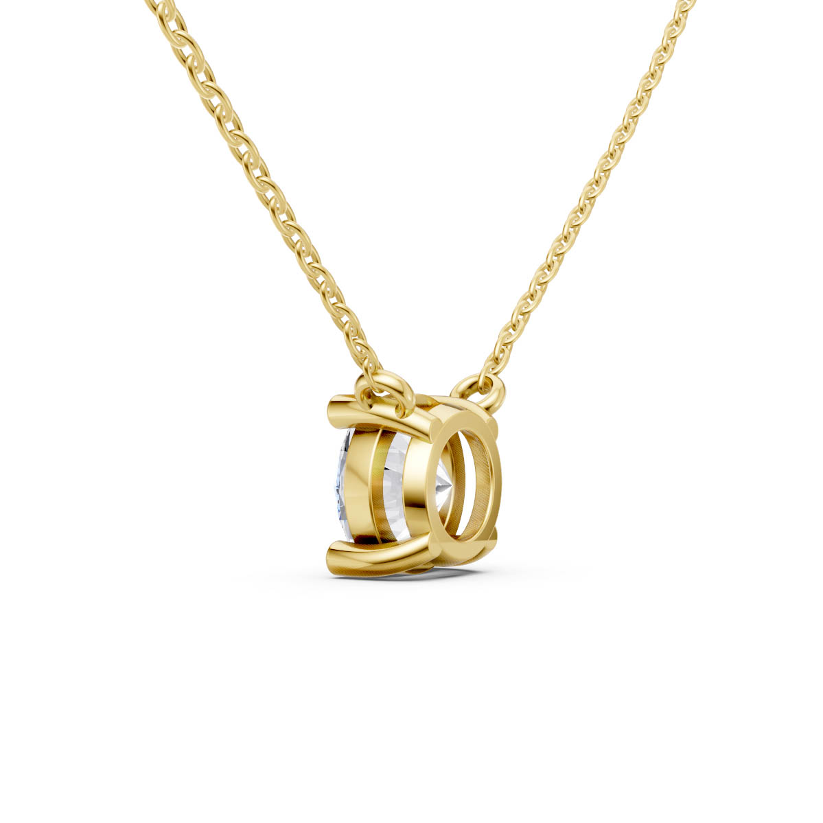 Round Diamond Solitaire Pendant view 3