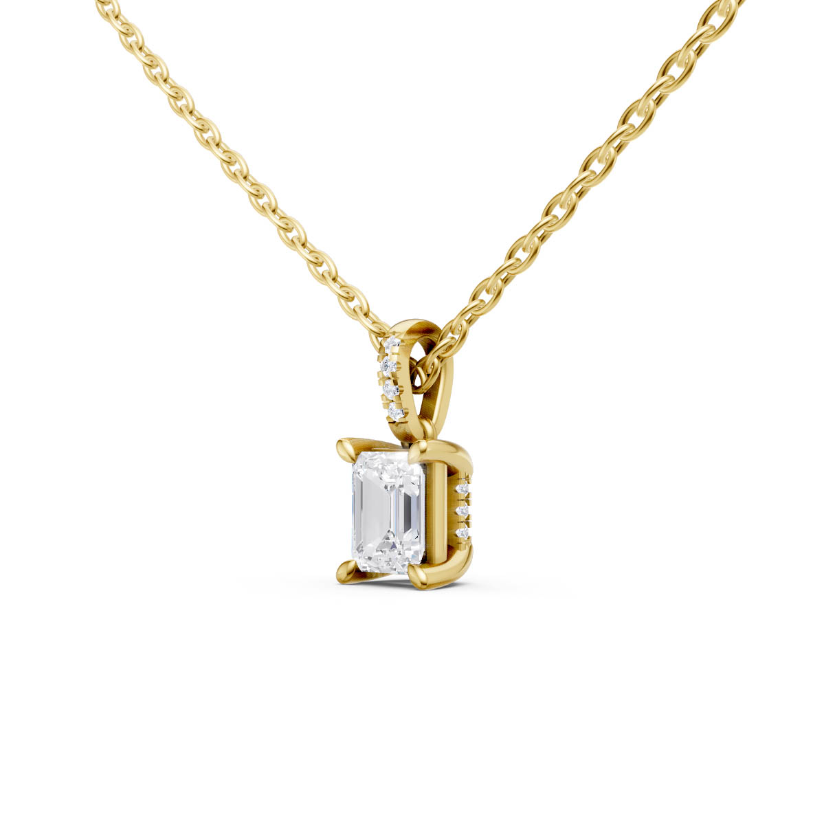 Emerald Diamond Grace Pendant view 2