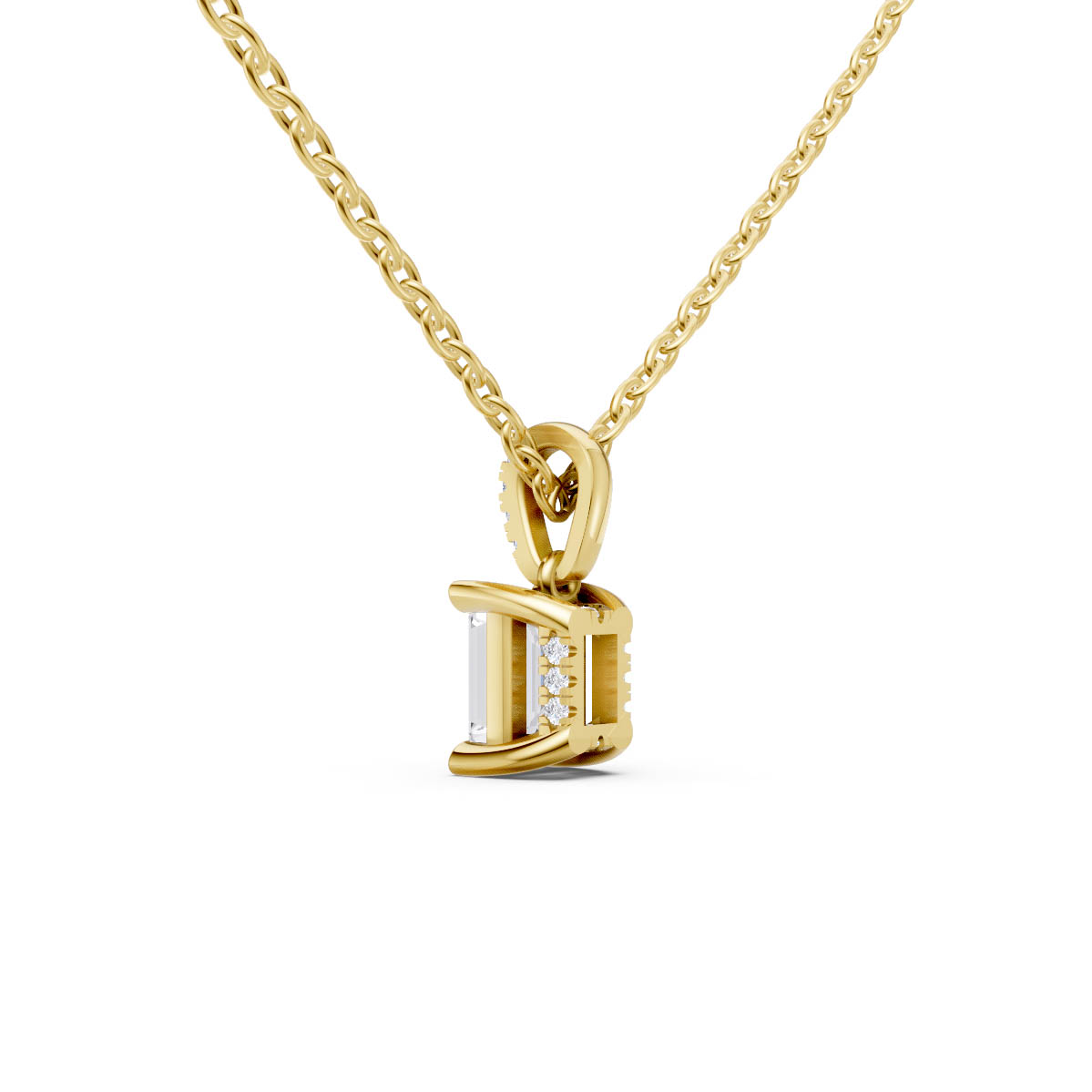 Emerald Diamond Grace Pendant view 3