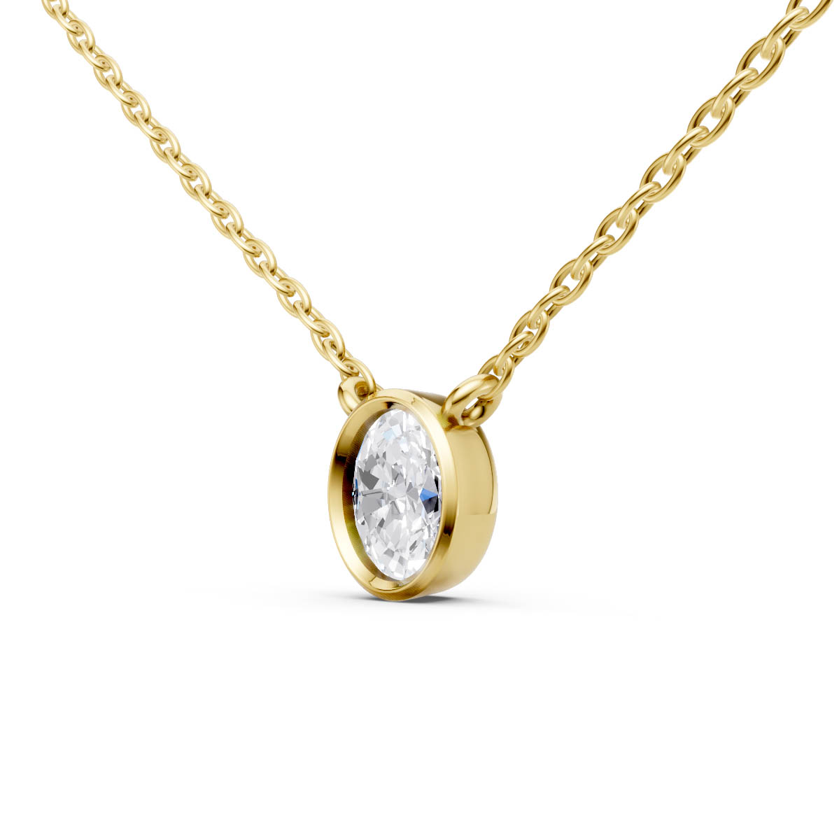 Classic Oval Bezel Pendant view 2