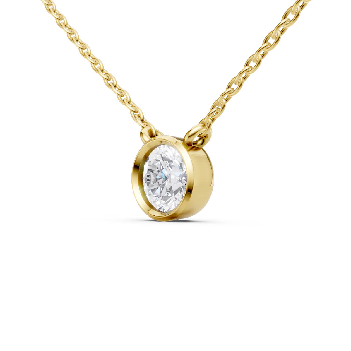 Classic Bezel Solitaire Pendant view 2