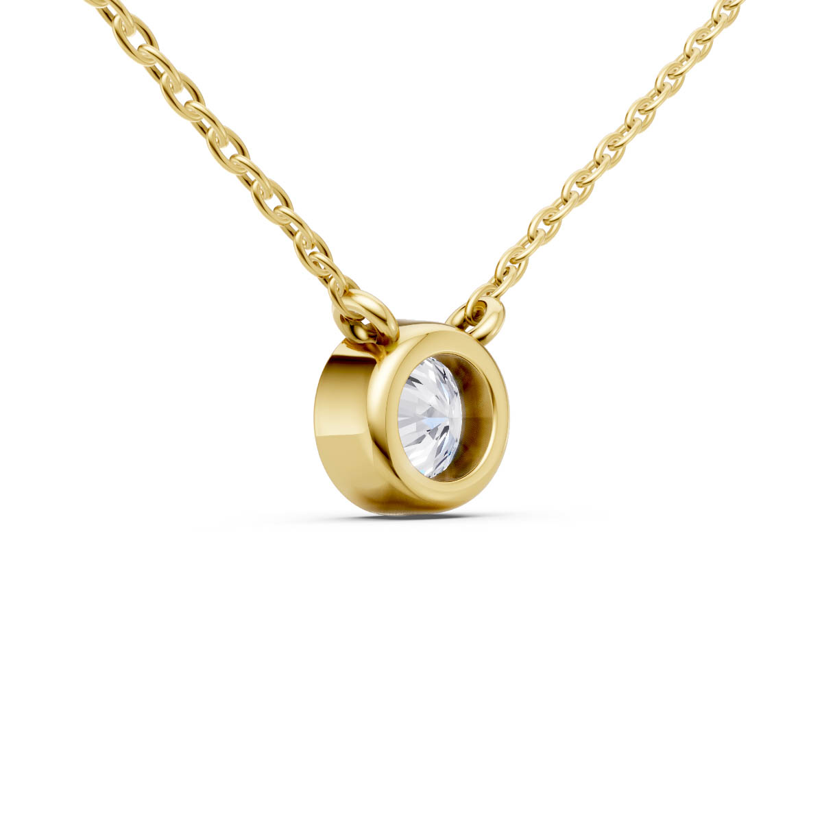 Classic Bezel Solitaire Pendant view 3