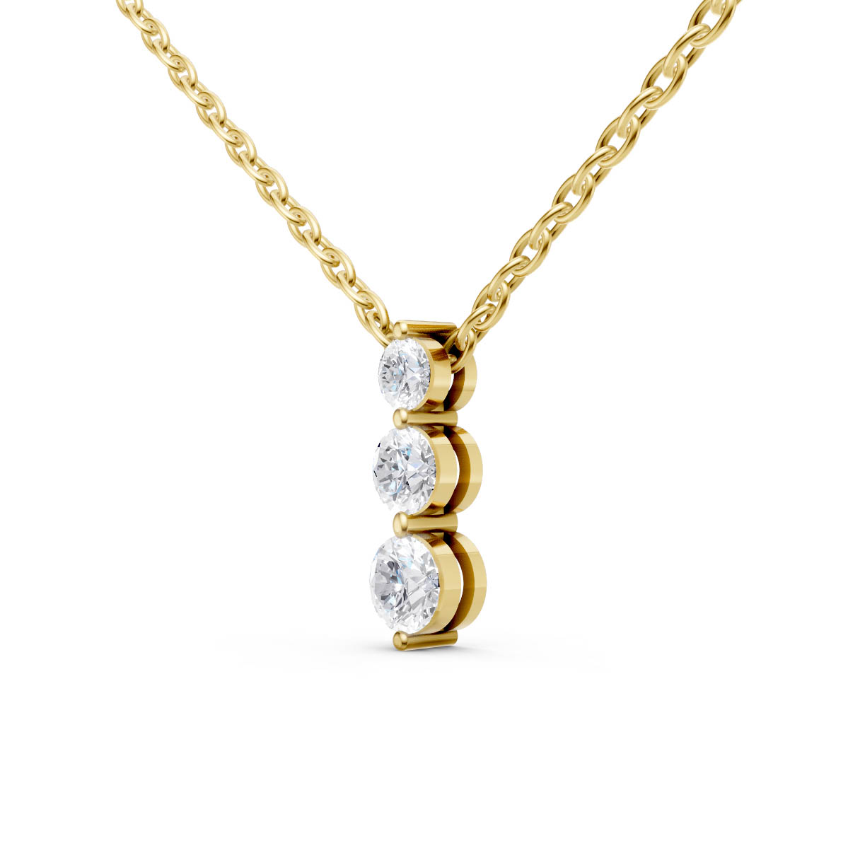 Trinity Sparkle Drop Pendant view 2