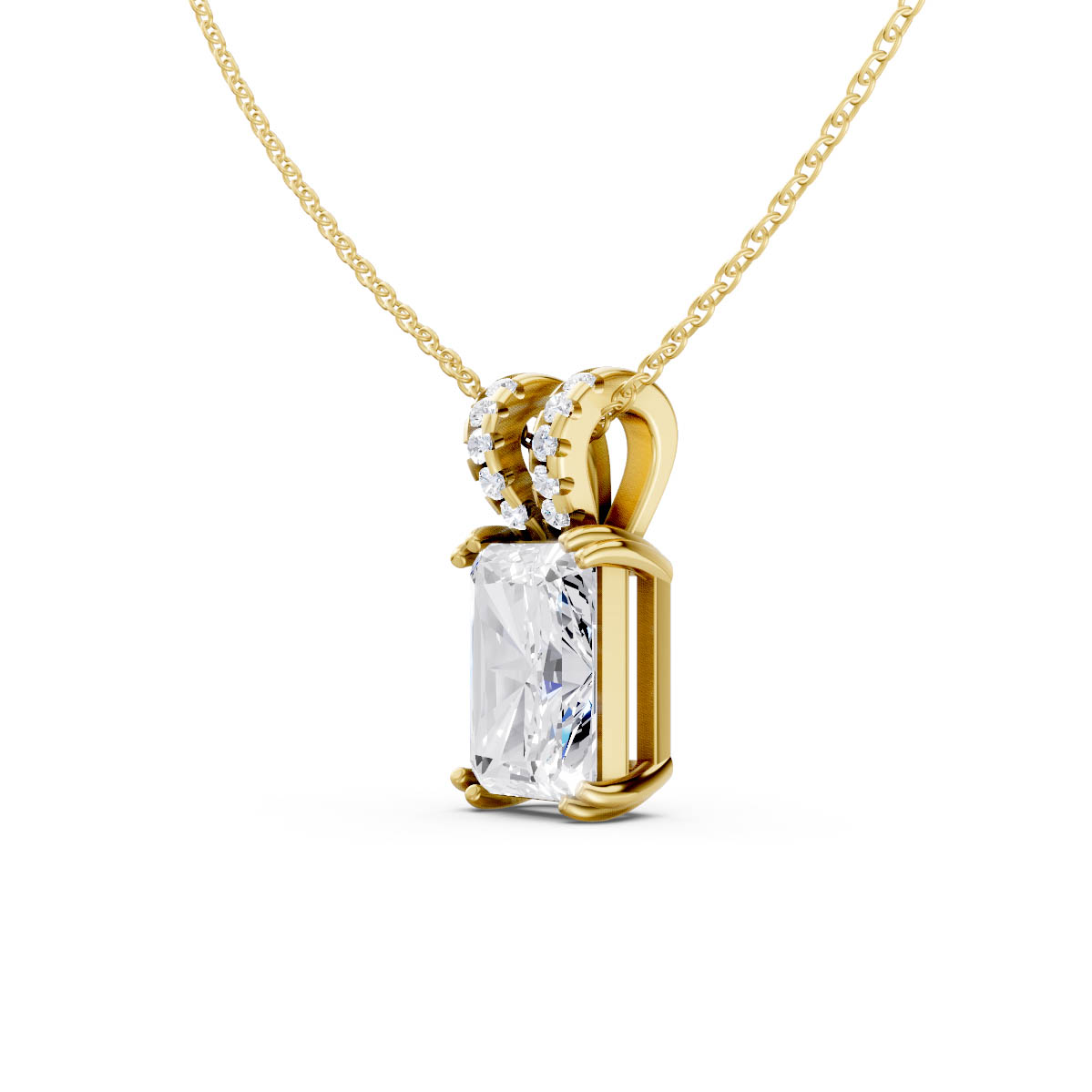 Radiant Emerald Grace Pendant view 2