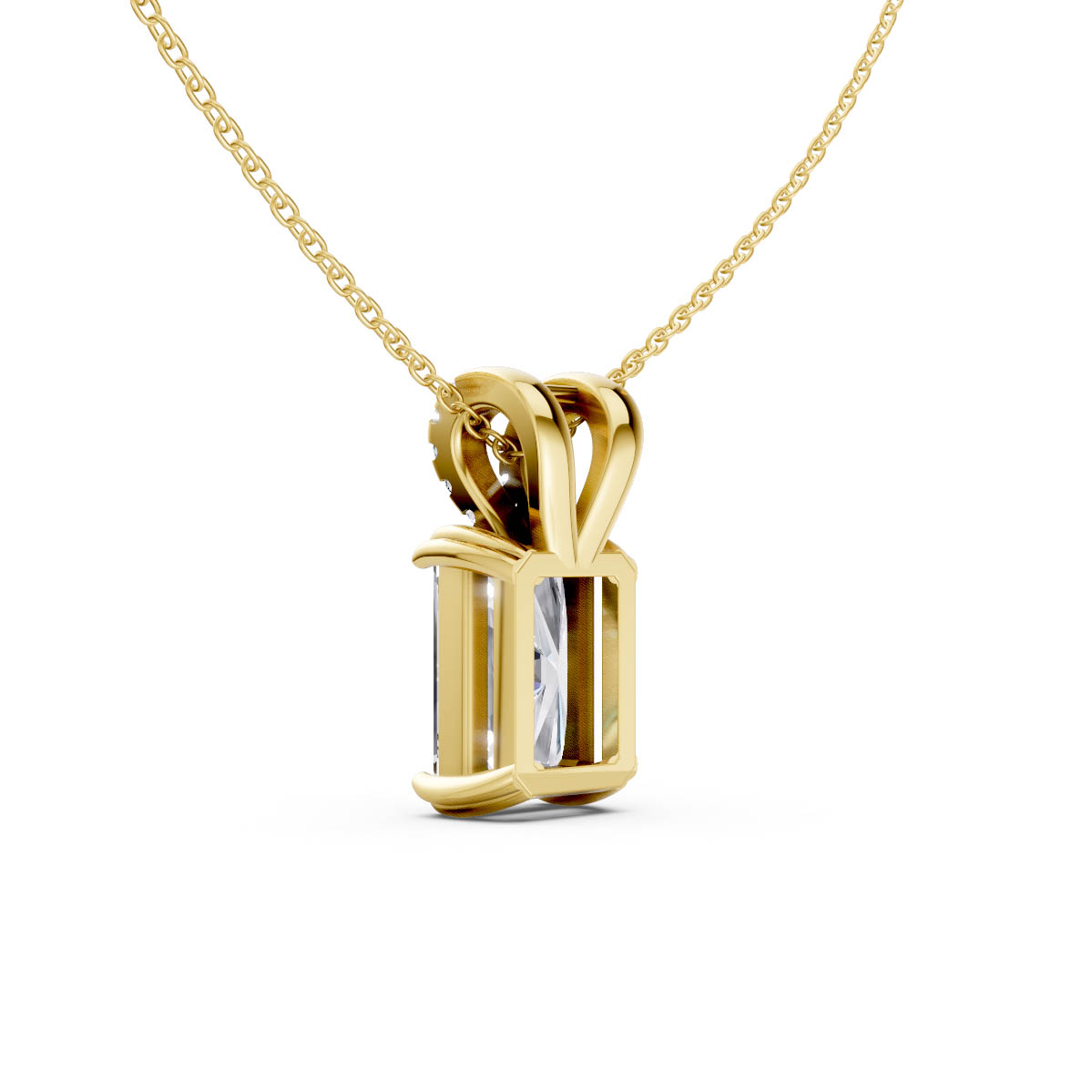 Radiant Emerald Grace Pendant view 3