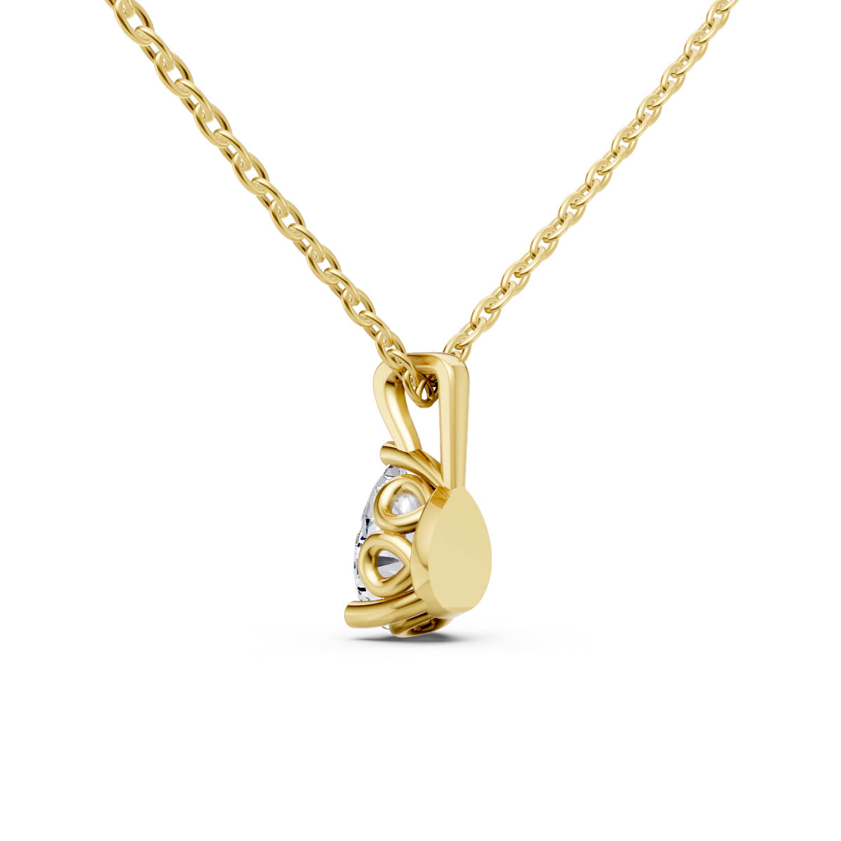 Pear Solitaire Elegance Pendant view 3