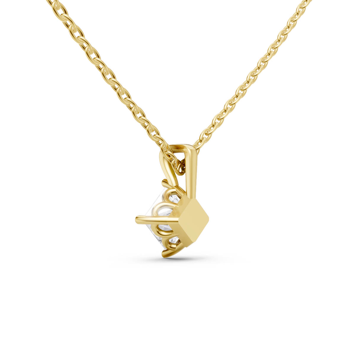 Princess Cut Solitaire Pendant view 3